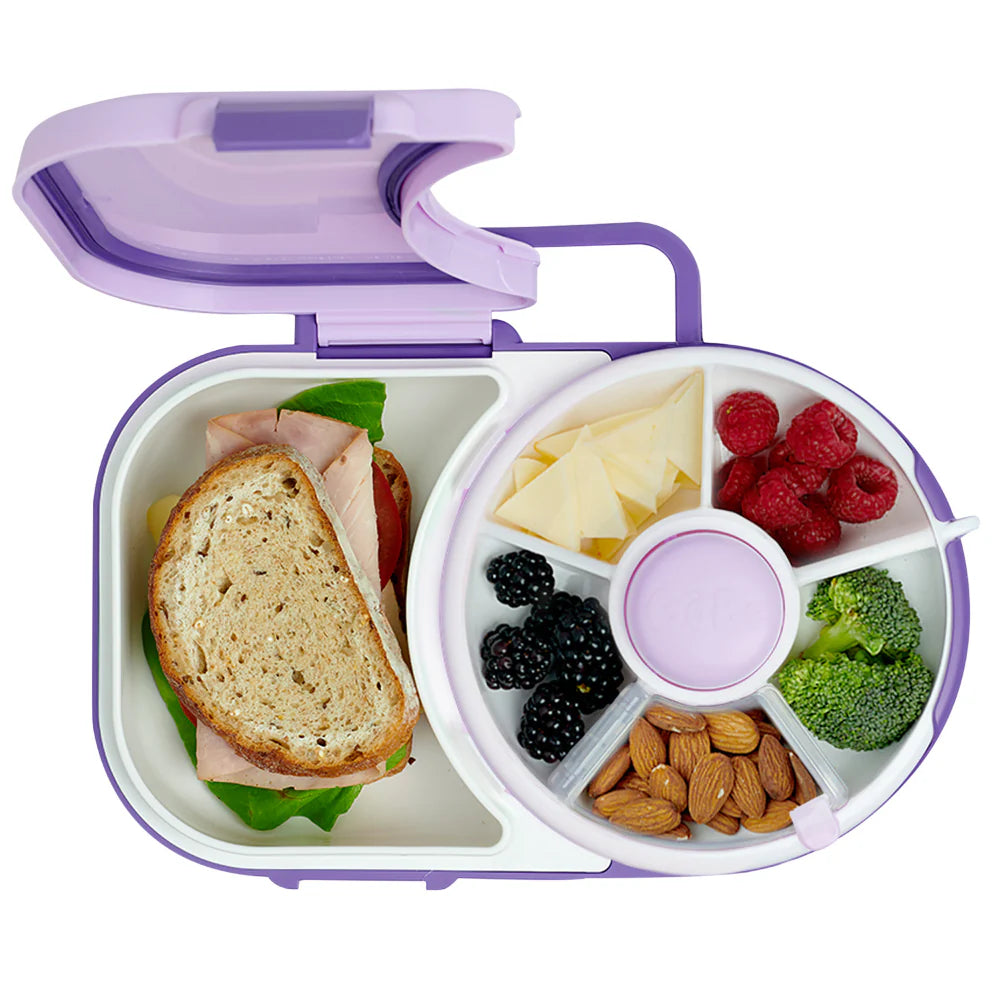 2 in 1 GöBe Lunchbox with snack spinner- available in 4 colors