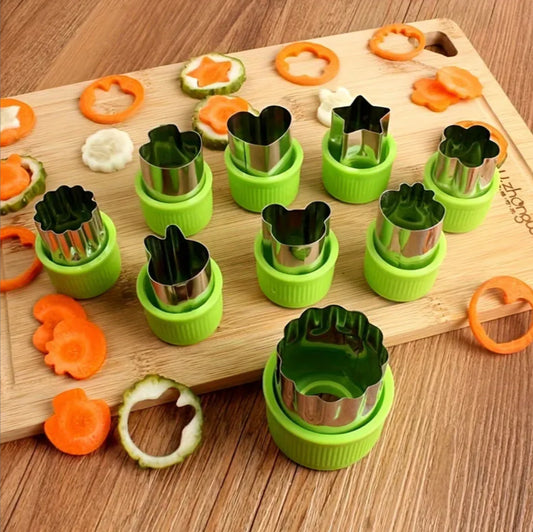 Fruits and vegetables cutters - set of 12 shapes