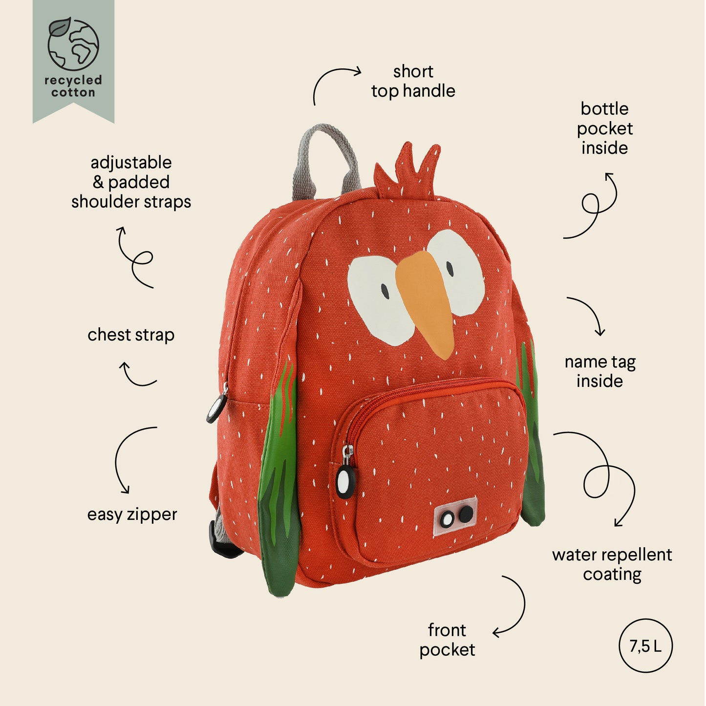 Trixie Backpack - Mr. Parrot
