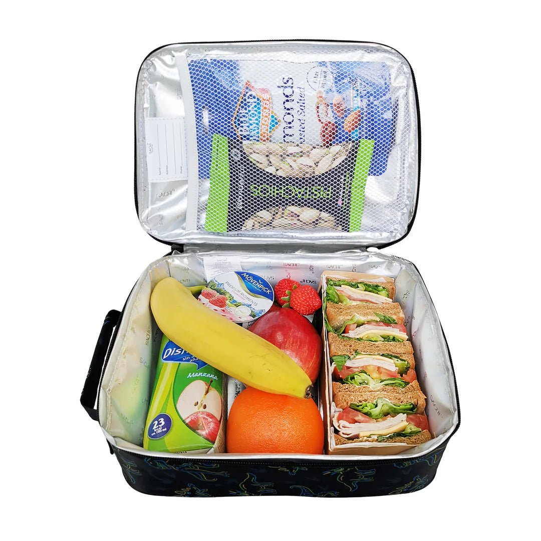 Sachi insulated lunch bag -  Neon Dinosaurs