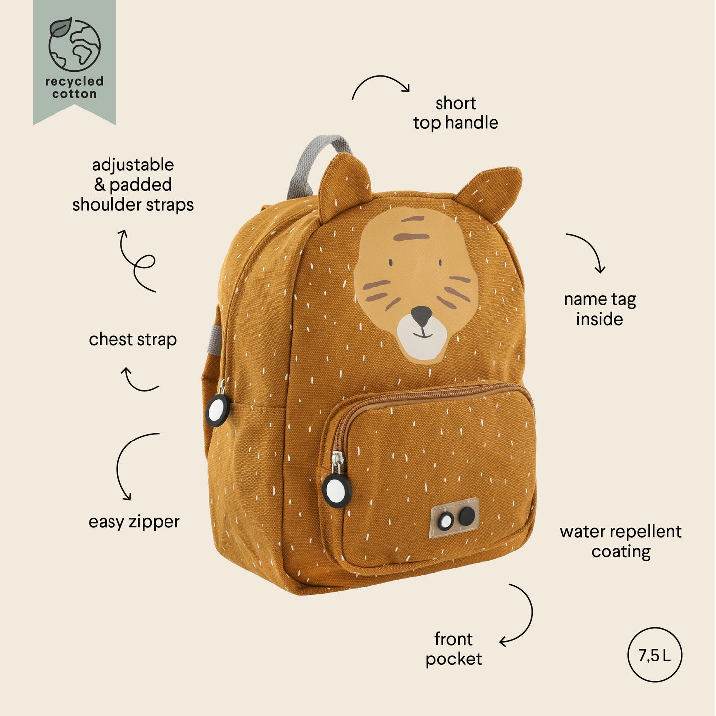 Trixie Backpack - Mr. Tiger